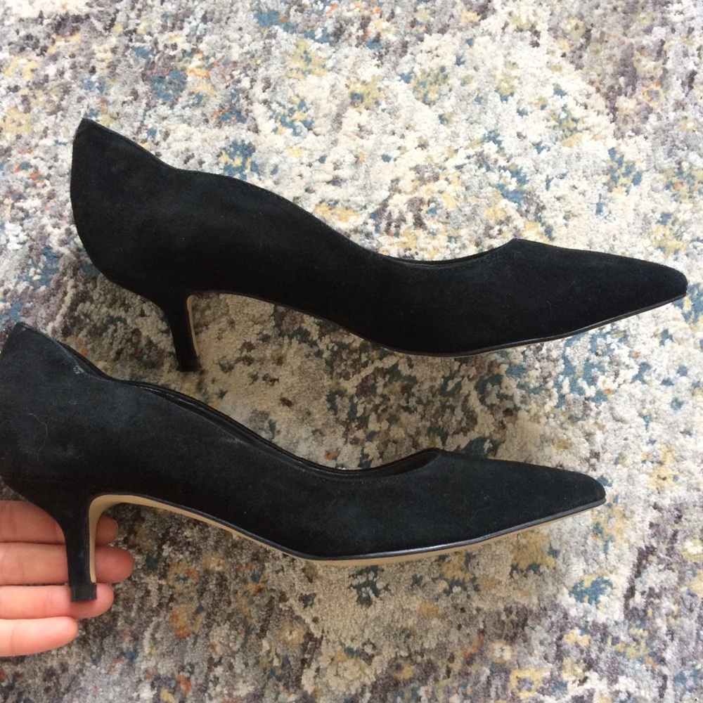 Marc Fisher suede kitten heels